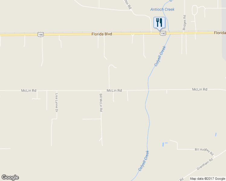 map of restaurants, bars, coffee shops, grocery stores, and more near 19230 McLin Road in Livingston