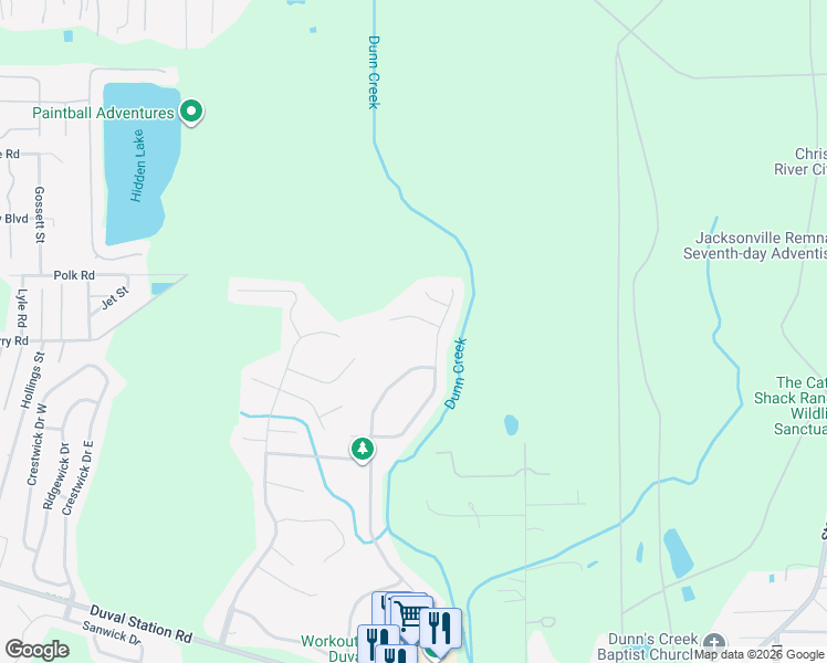 map of restaurants, bars, coffee shops, grocery stores, and more near 676 Tree Swallow Ct in Jacksonville