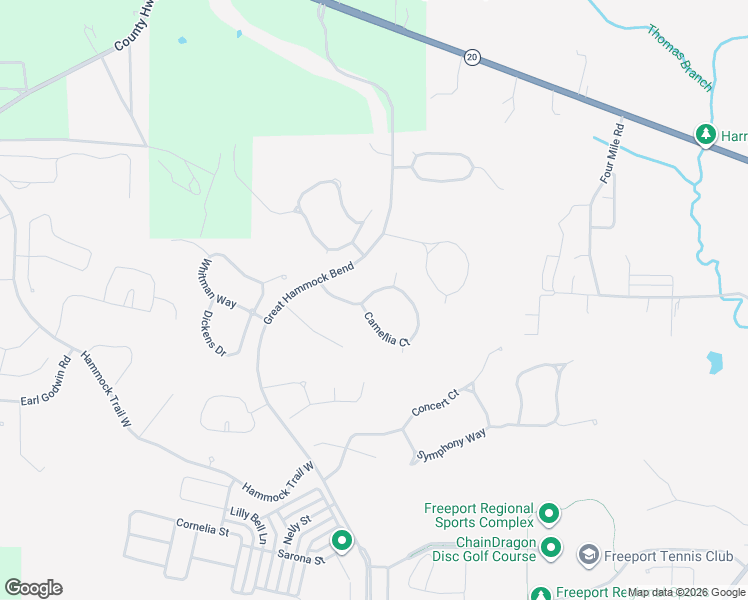 map of restaurants, bars, coffee shops, grocery stores, and more near 555 Camellia Court in Freeport