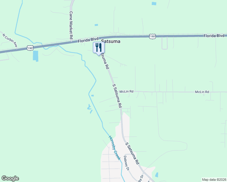 map of restaurants, bars, coffee shops, grocery stores, and more near 29755 South Satsuma Road in Livingston