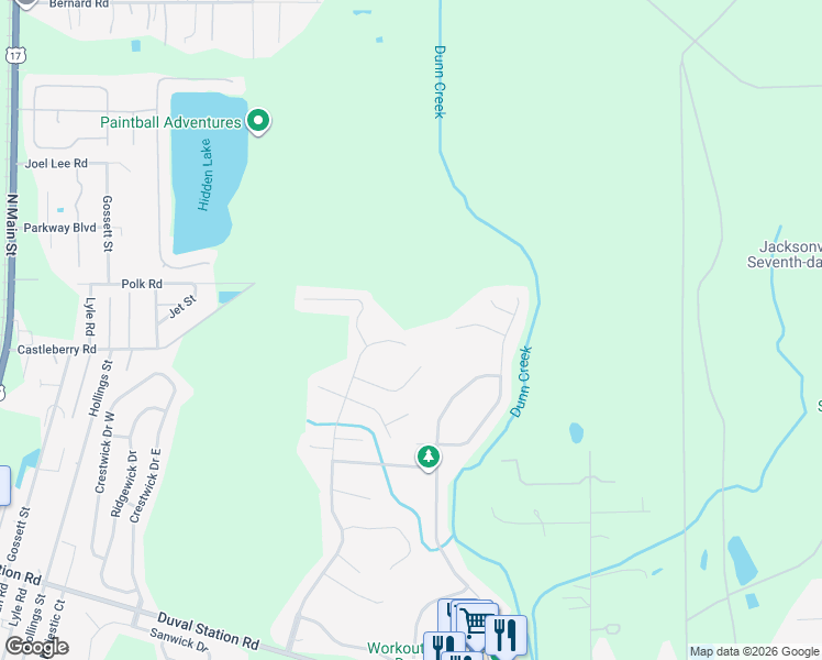 map of restaurants, bars, coffee shops, grocery stores, and more near 14328 Summer Breeze Drive in Jacksonville
