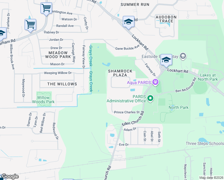 map of restaurants, bars, coffee shops, grocery stores, and more near 9736 Plaza Avenue in Denham Springs