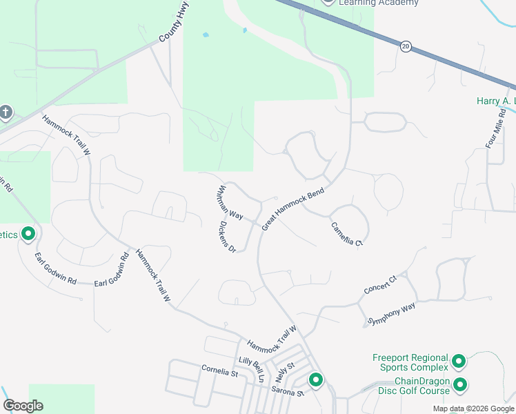 map of restaurants, bars, coffee shops, grocery stores, and more near 16 Hemingway Lane in Freeport