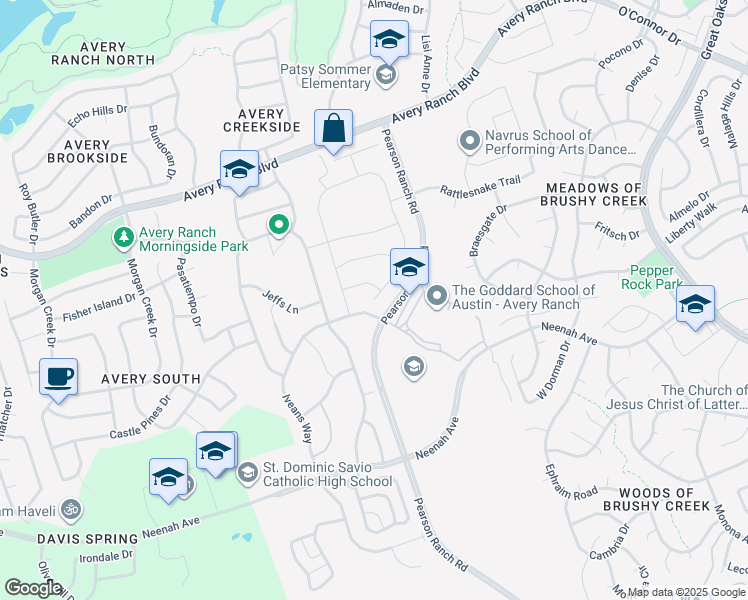 map of restaurants, bars, coffee shops, grocery stores, and more near 10704 Lavon Bend in Austin
