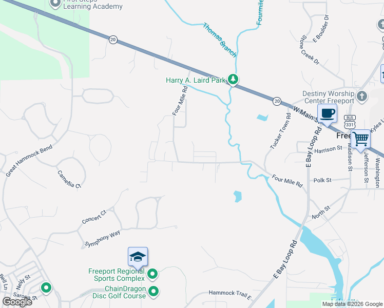 map of restaurants, bars, coffee shops, grocery stores, and more near 91 South Main Deck Drive in Freeport