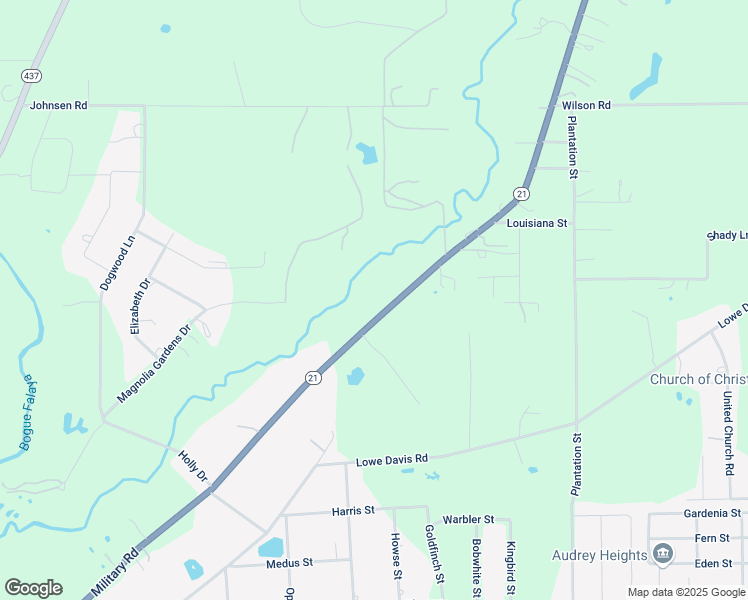 map of restaurants, bars, coffee shops, grocery stores, and more near 73355 Louisiana 21 in Covington
