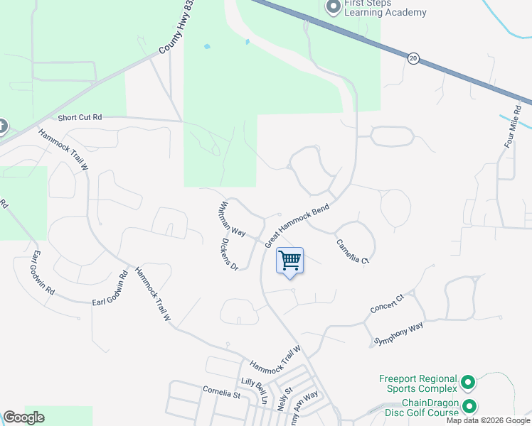 map of restaurants, bars, coffee shops, grocery stores, and more near 16 Hemingway Lane in Freeport