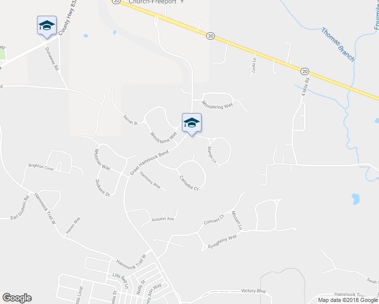 map of restaurants, bars, coffee shops, grocery stores, and more near 56 Camellia Lane in Freeport