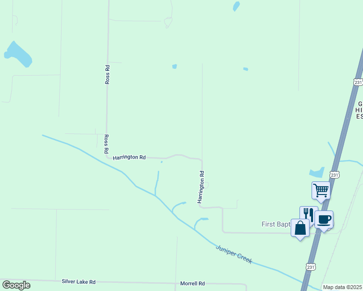 map of restaurants, bars, coffee shops, grocery stores, and more near 11605 Harrington Road in Fountain