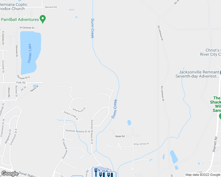 map of restaurants, bars, coffee shops, grocery stores, and more near 695 Reflection Cove Court in Jacksonville