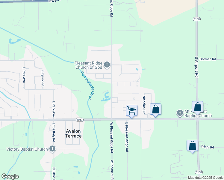 map of restaurants, bars, coffee shops, grocery stores, and more near 44146 West Pleasant Ridge Road in Hammond