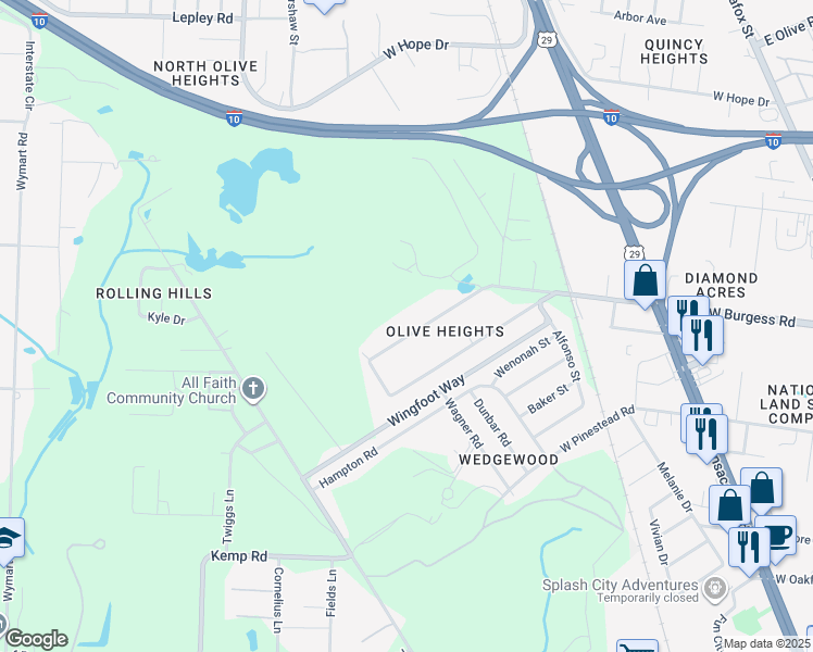 map of restaurants, bars, coffee shops, grocery stores, and more near 1190 Capitol Boulevard in Pensacola