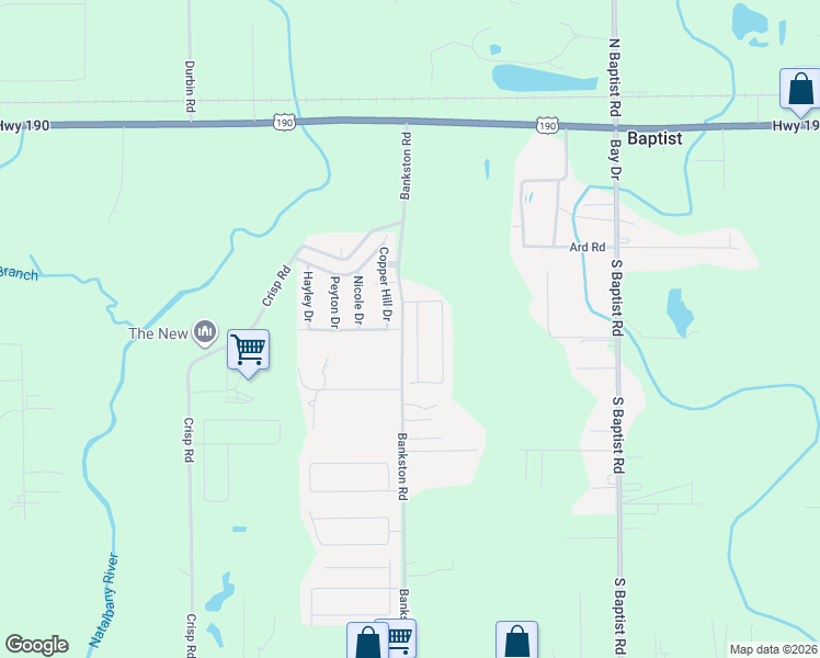 map of restaurants, bars, coffee shops, grocery stores, and more near 11531 Wellington Lane in Hammond