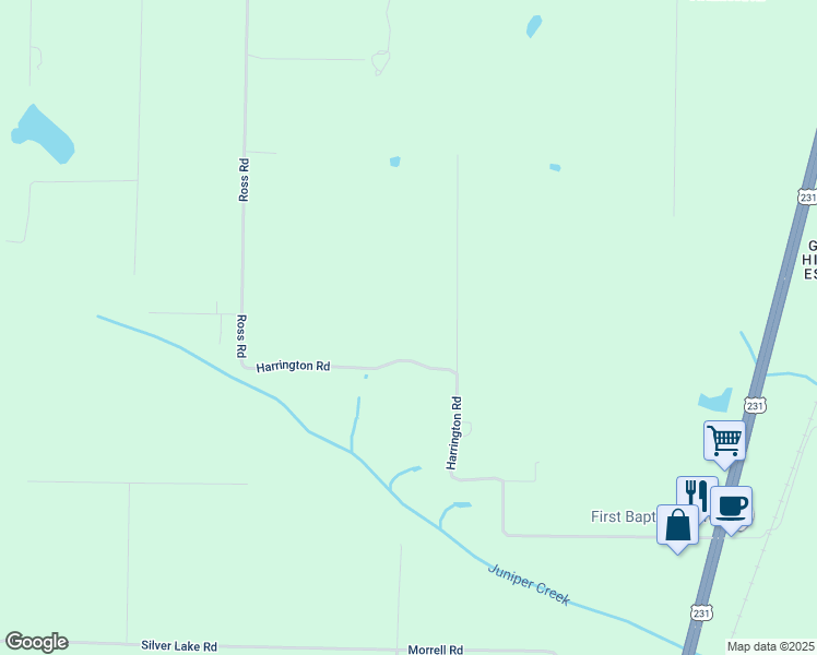map of restaurants, bars, coffee shops, grocery stores, and more near 11605 Harrington Road in Fountain