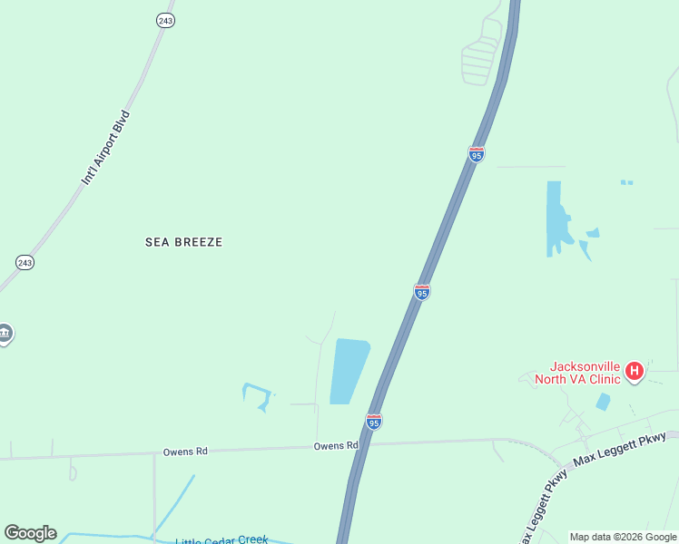 map of restaurants, bars, coffee shops, grocery stores, and more near Interstate 95 in Jacksonville