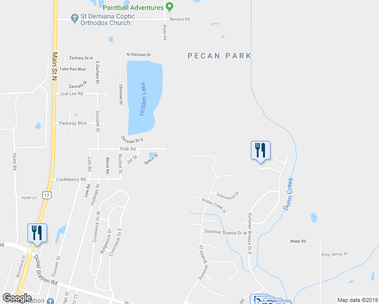 map of restaurants, bars, coffee shops, grocery stores, and more near 479 Apple Creek Drive in Jacksonville