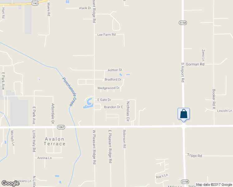 map of restaurants, bars, coffee shops, grocery stores, and more near 44160 Dogwood Court in Hammond