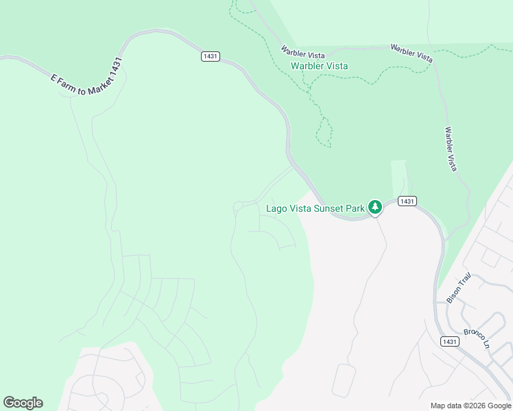 map of restaurants, bars, coffee shops, grocery stores, and more near Tessera Parkway in Meadowlakes