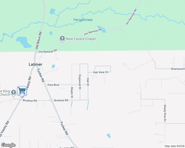 map of restaurants, bars, coffee shops, grocery stores, and more near 14074 Oak View Circle in Vancleave