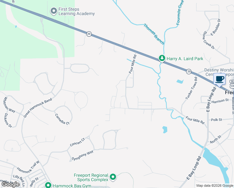 map of restaurants, bars, coffee shops, grocery stores, and more near 198 Caswell Branch Road in Freeport
