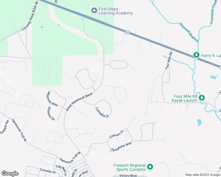 map of restaurants, bars, coffee shops, grocery stores, and more near 86 Mango Lane in Freeport