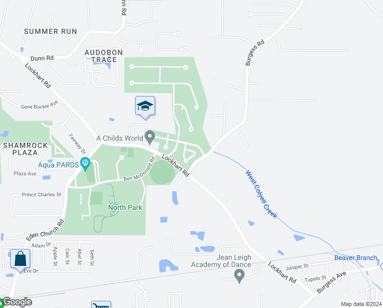 map of restaurants, bars, coffee shops, grocery stores, and more near 30300 Adora Avenue in Denham Springs