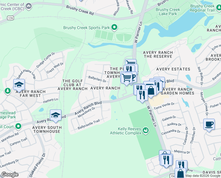 map of restaurants, bars, coffee shops, grocery stores, and more near in Austin