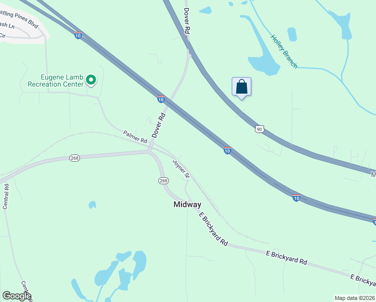 map of restaurants, bars, coffee shops, grocery stores, and more near 17 Harris Road in Midway
