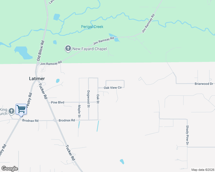 map of restaurants, bars, coffee shops, grocery stores, and more near 14074 Oak View Circle in Vancleave