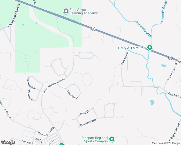 map of restaurants, bars, coffee shops, grocery stores, and more near 495 Mango Lane in Freeport