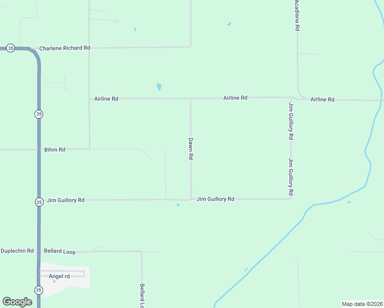 map of restaurants, bars, coffee shops, grocery stores, and more near Dawn Road in Opelousas