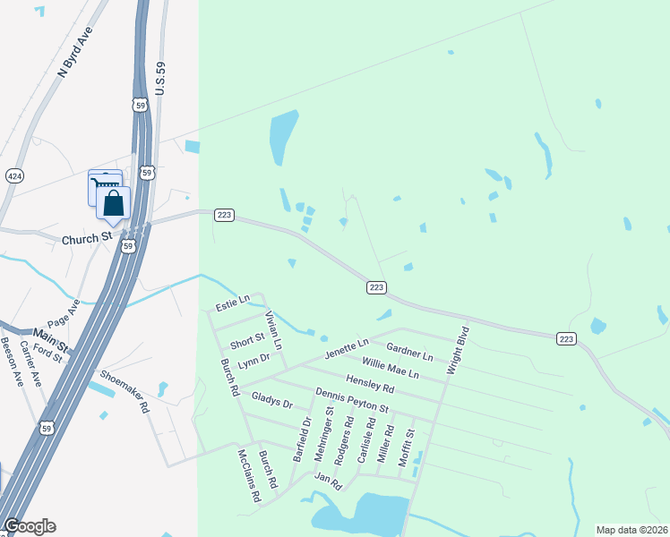 map of restaurants, bars, coffee shops, grocery stores, and more near 530 Farm to Market 223 in Shepherd