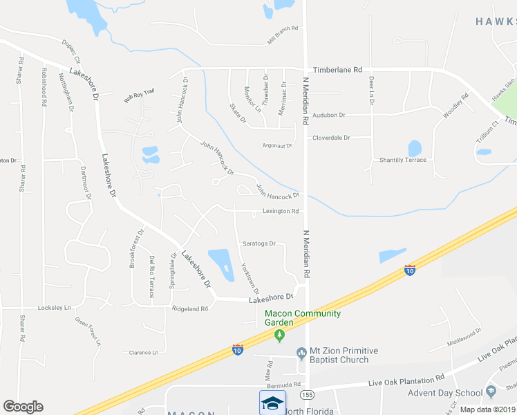 map of restaurants, bars, coffee shops, grocery stores, and more near 316 Lexington Road in Tallahassee