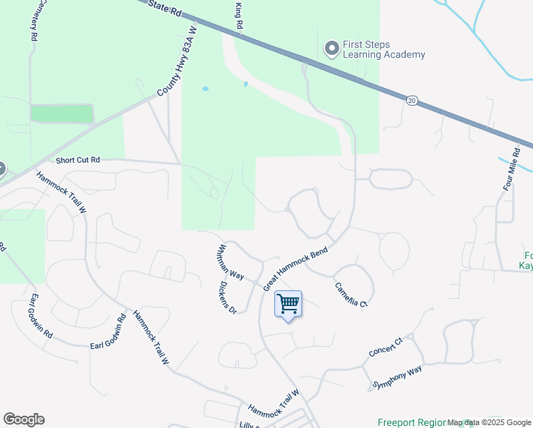 map of restaurants, bars, coffee shops, grocery stores, and more near 79 Secret Street in Freeport