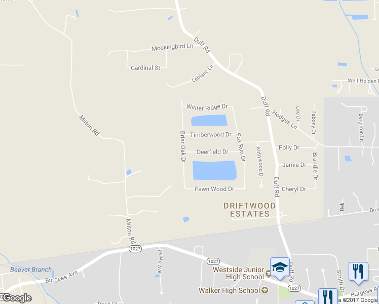 map of restaurants, bars, coffee shops, grocery stores, and more near 12409 Deerfield Drive in Walker