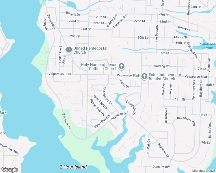 map of restaurants, bars, coffee shops, grocery stores, and more near 401 Crystal Lane in Niceville
