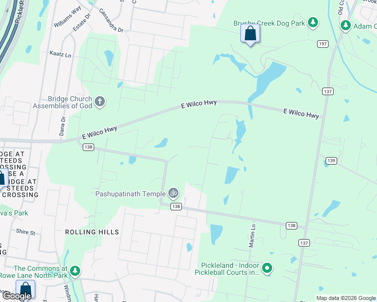 map of restaurants, bars, coffee shops, grocery stores, and more near 333 Spring Valley Street in Hutto