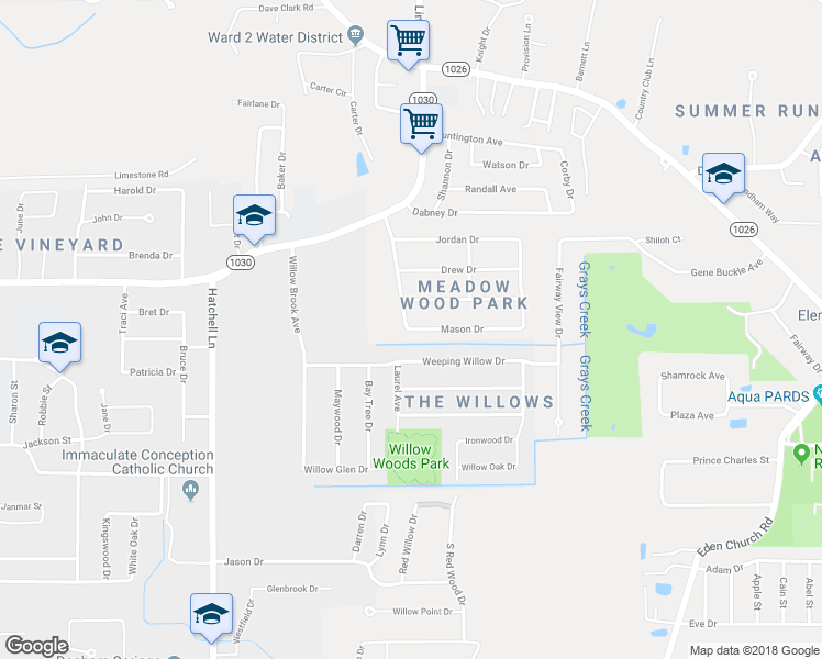 map of restaurants, bars, coffee shops, grocery stores, and more near 9101 Mason Drive in Denham Springs