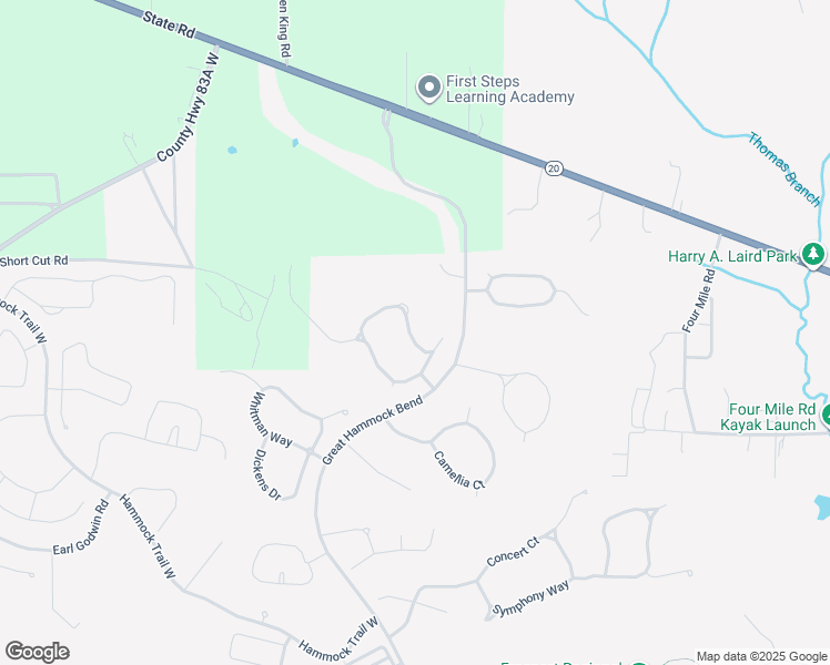 map of restaurants, bars, coffee shops, grocery stores, and more near 170 Windchime Way in Freeport