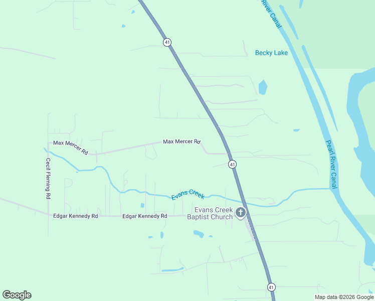 map of restaurants, bars, coffee shops, grocery stores, and more near 34650 Max Mercer Road in Pearl River