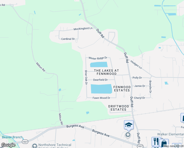 map of restaurants, bars, coffee shops, grocery stores, and more near 12417 Deerfield Drive in Walker