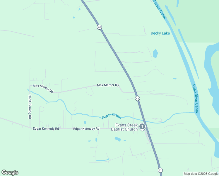map of restaurants, bars, coffee shops, grocery stores, and more near 34650 Max Mercer Road in Pearl River