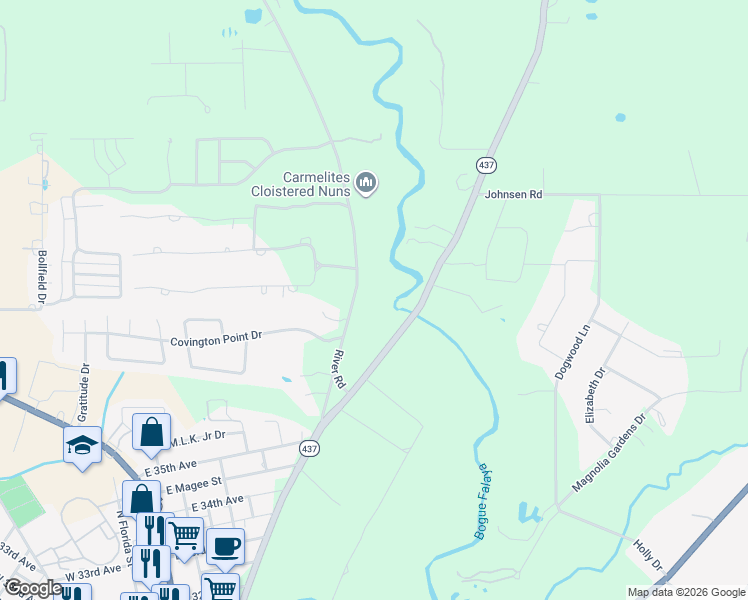 map of restaurants, bars, coffee shops, grocery stores, and more near 13343 Highway 1078 in Covington