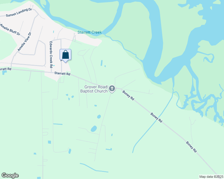 map of restaurants, bars, coffee shops, grocery stores, and more near 16354 Grover Road in Jacksonville