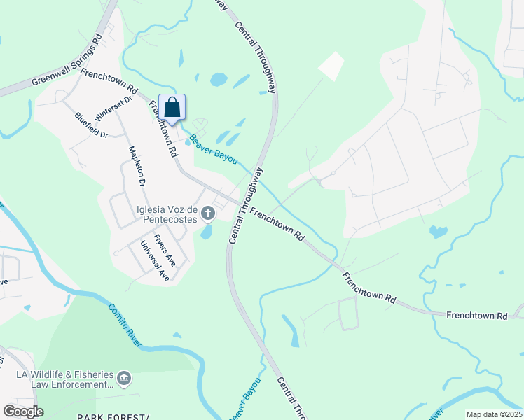 map of restaurants, bars, coffee shops, grocery stores, and more near 14923 Frenchtown Road in Central