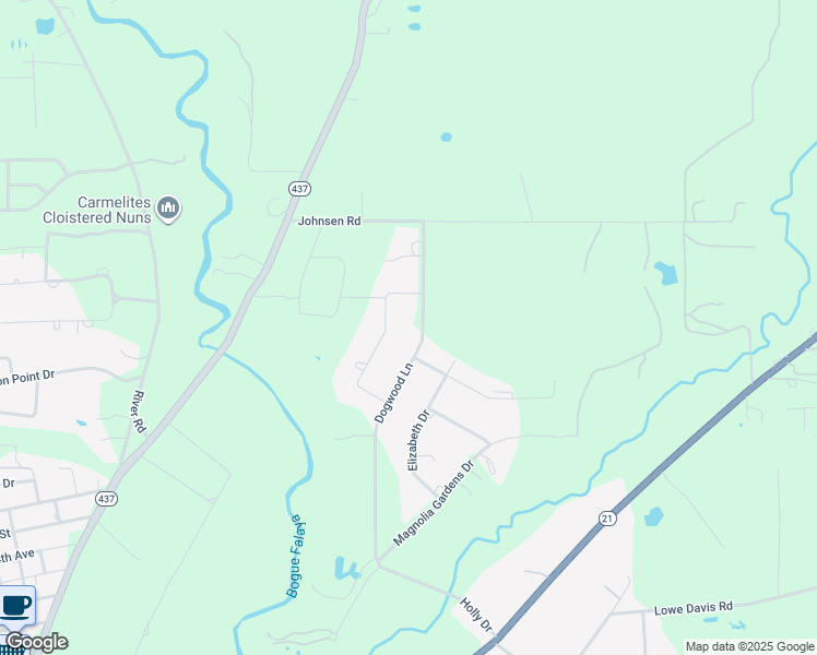 map of restaurants, bars, coffee shops, grocery stores, and more near 43 Dogwood Lane in Covington