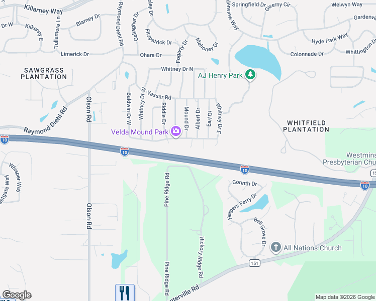 map of restaurants, bars, coffee shops, grocery stores, and more near 3188 Duke Street in Tallahassee