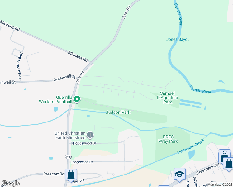 map of restaurants, bars, coffee shops, grocery stores, and more near 9813 El Scott Avenue in Baton Rouge