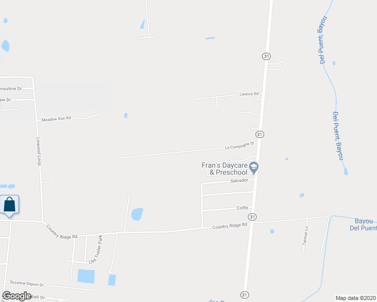 map of restaurants, bars, coffee shops, grocery stores, and more near 498 La Compagne Street in Opelousas