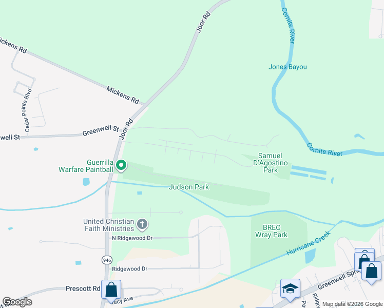 map of restaurants, bars, coffee shops, grocery stores, and more near 9818 El Scott Avenue in Baton Rouge